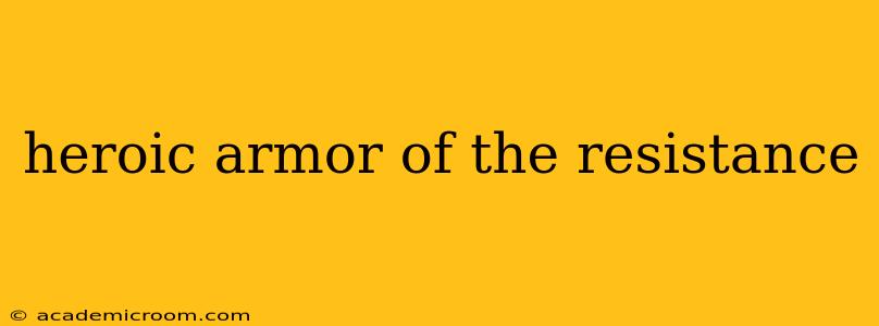 heroic armor of the resistance