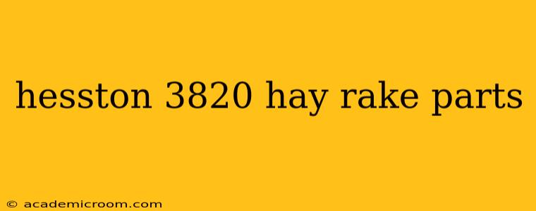 hesston 3820 hay rake parts