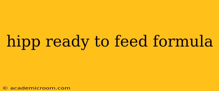 hipp ready to feed formula