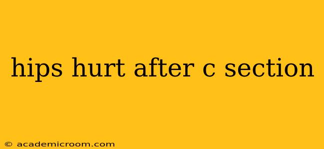 hips hurt after c section