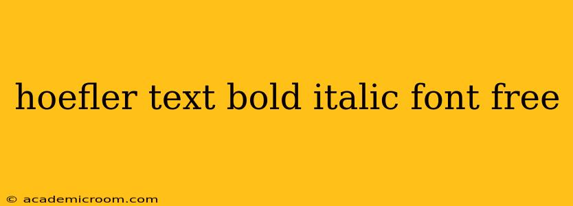 hoefler text bold italic font free