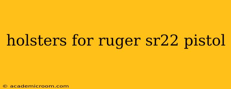 holsters for ruger sr22 pistol