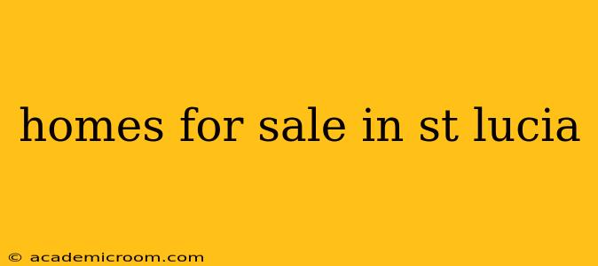 homes for sale in st lucia