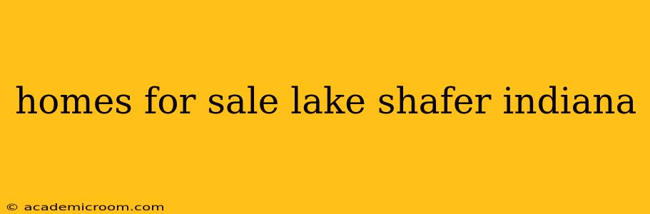 homes for sale lake shafer indiana