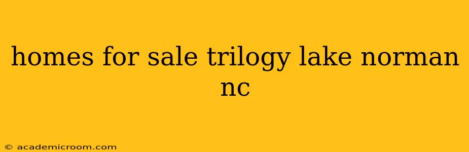 homes for sale trilogy lake norman nc