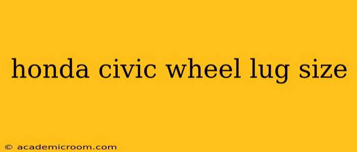 honda civic wheel lug size