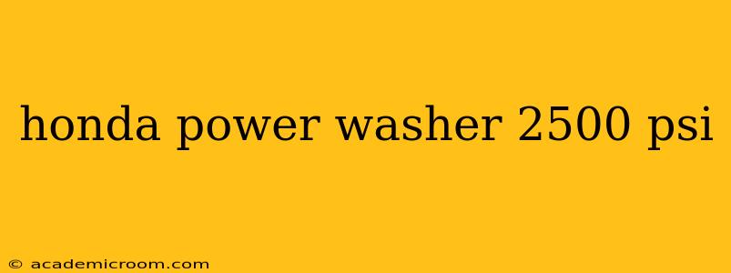 honda power washer 2500 psi