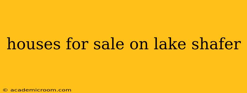 houses for sale on lake shafer