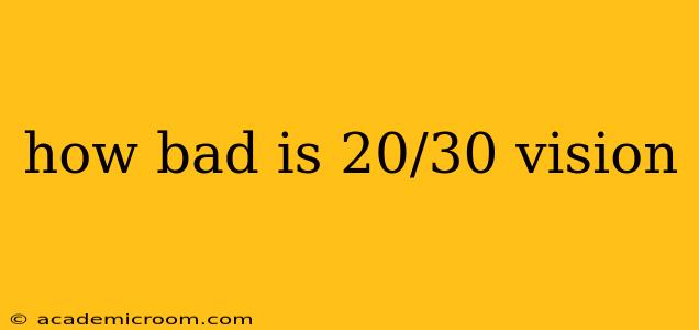 how bad is 20/30 vision