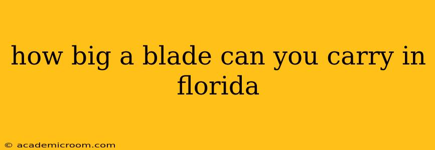how big a blade can you carry in florida