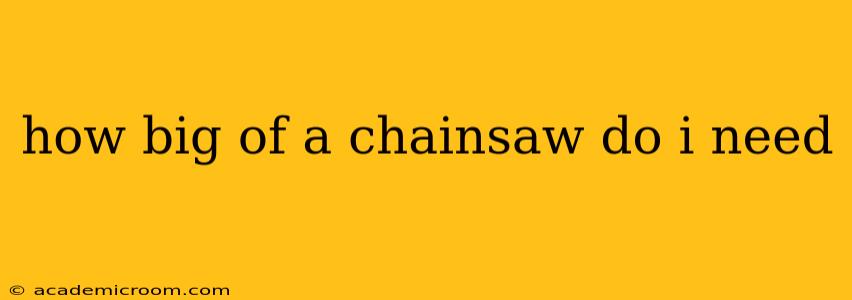 how big of a chainsaw do i need
