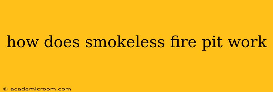 how does smokeless fire pit work