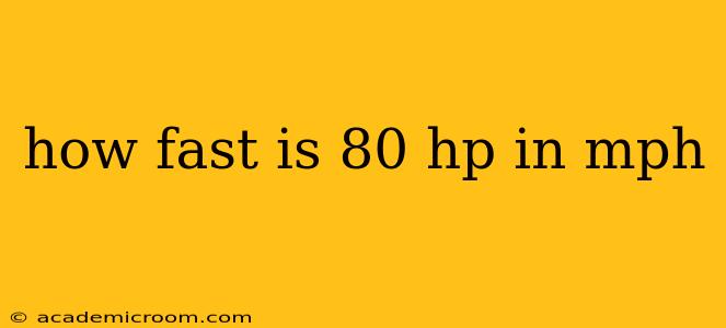 how fast is 80 hp in mph