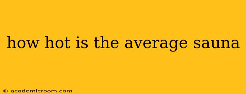 how hot is the average sauna