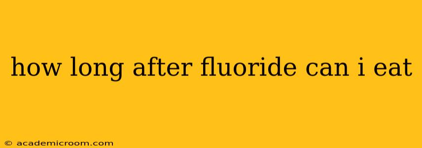 how long after fluoride can i eat