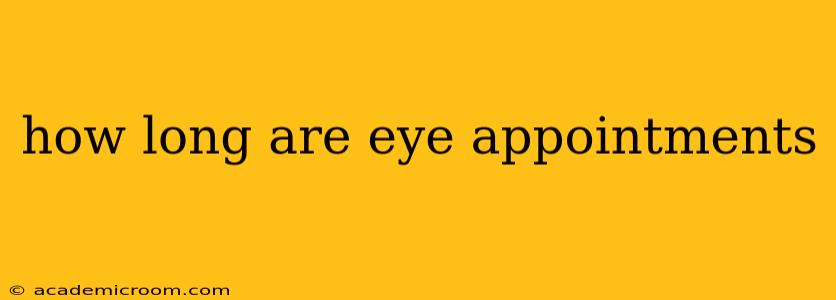 how long are eye appointments