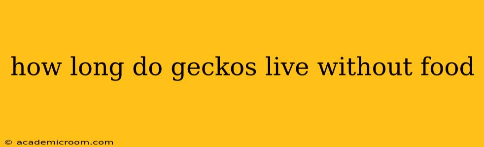 how long do geckos live without food