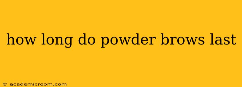 how long do powder brows last