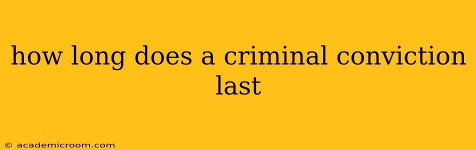 how long does a criminal conviction last