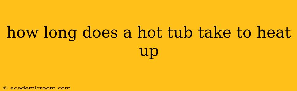 how long does a hot tub take to heat up