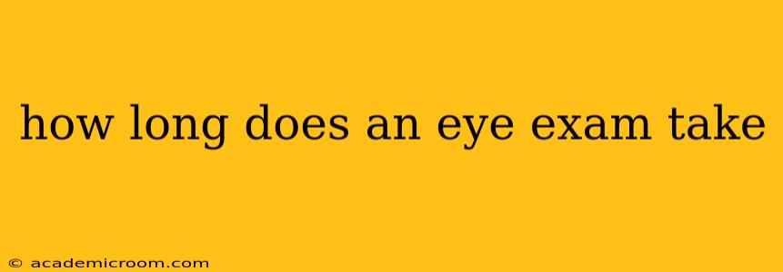 how long does an eye exam take