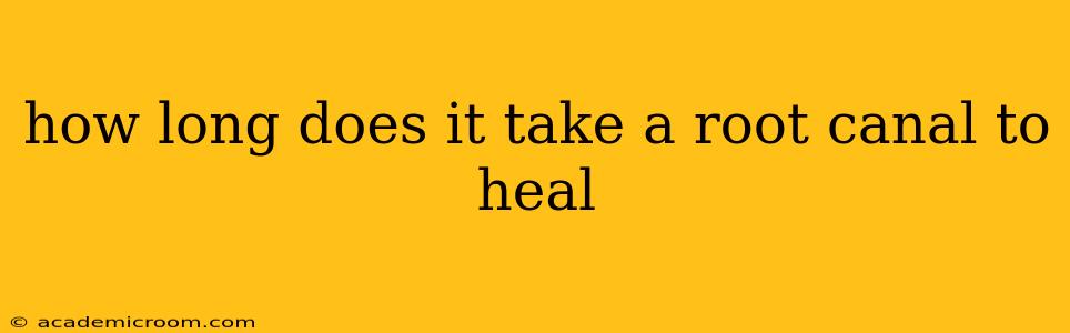 how long does it take a root canal to heal