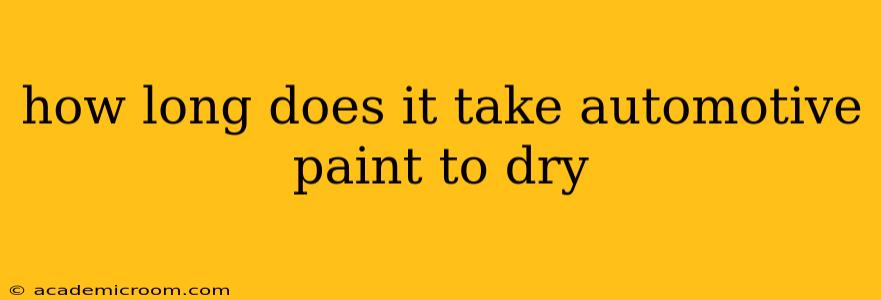 how long does it take automotive paint to dry