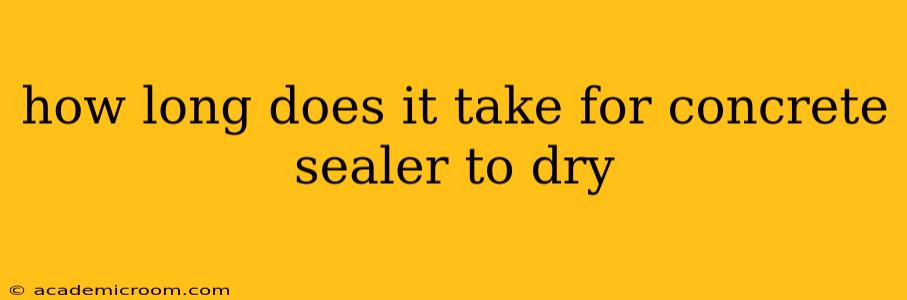 how long does it take for concrete sealer to dry