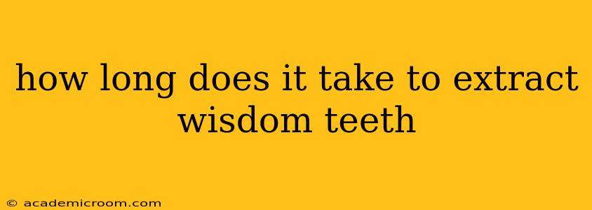 how long does it take to extract wisdom teeth