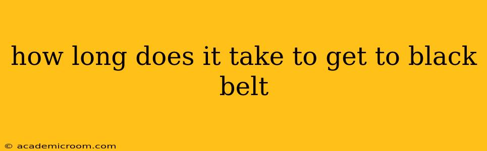 how long does it take to get to black belt