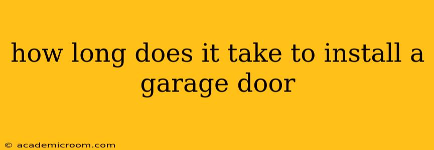 how long does it take to install a garage door