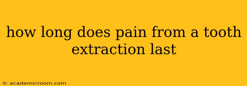 how long does pain from a tooth extraction last