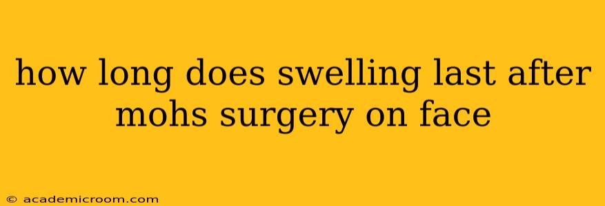 how long does swelling last after mohs surgery on face