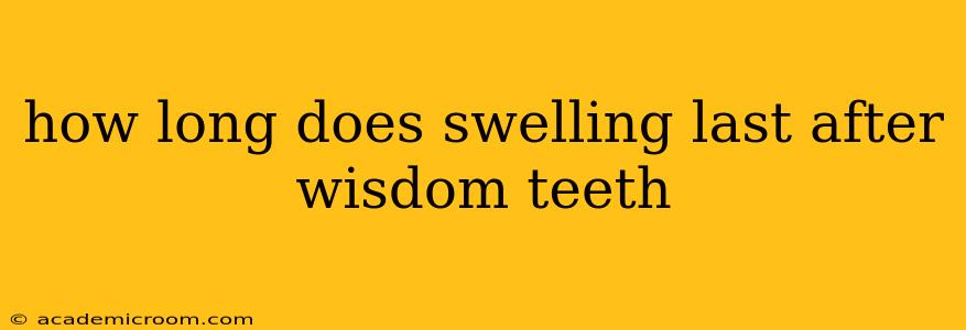 how long does swelling last after wisdom teeth
