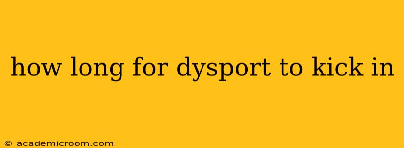 how long for dysport to kick in