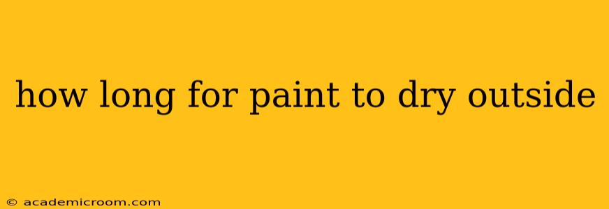 how long for paint to dry outside