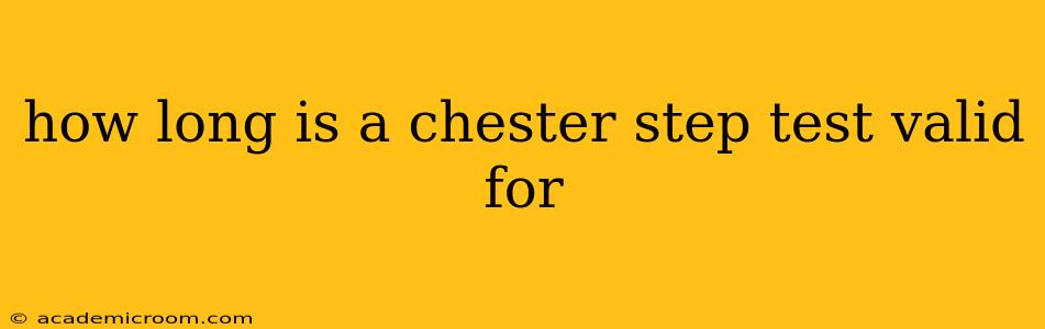 how long is a chester step test valid for