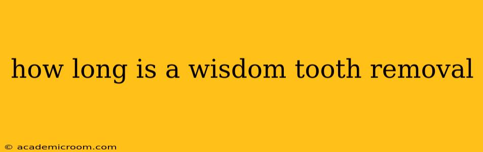 how long is a wisdom tooth removal