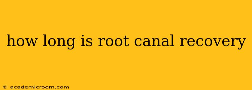 how long is root canal recovery