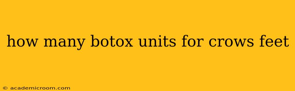 how many botox units for crows feet
