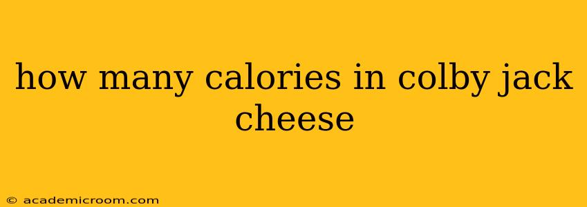 how many calories in colby jack cheese