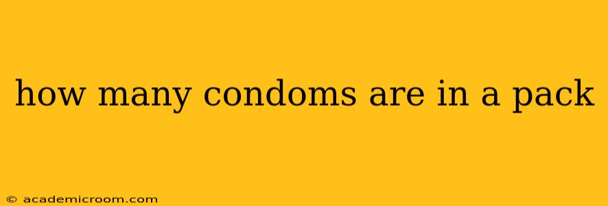 how many condoms are in a pack