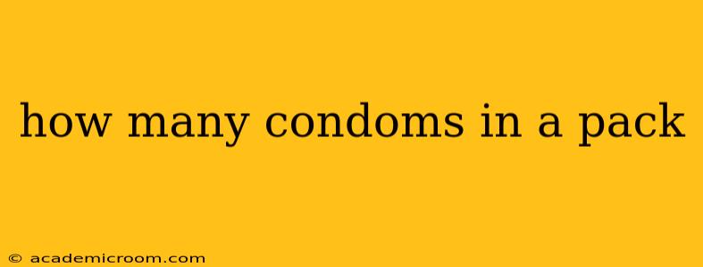 how many condoms in a pack