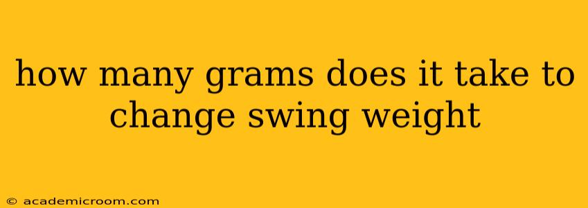 how many grams does it take to change swing weight