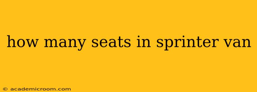 how many seats in sprinter van