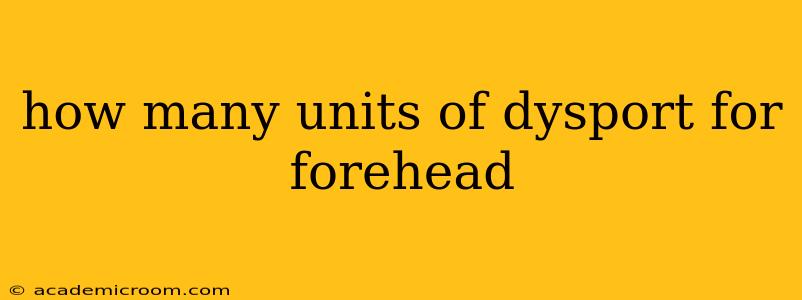 how many units of dysport for forehead