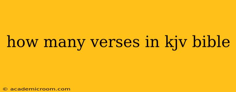 how many verses in kjv bible