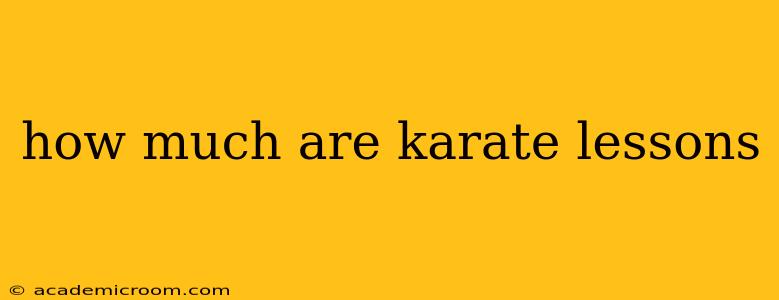 how much are karate lessons
