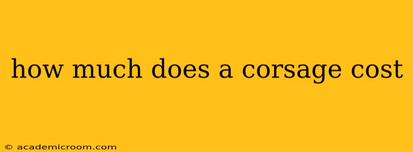 how much does a corsage cost
