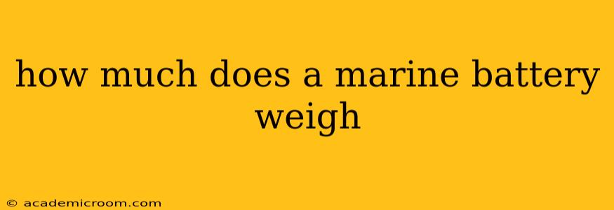 how much does a marine battery weigh